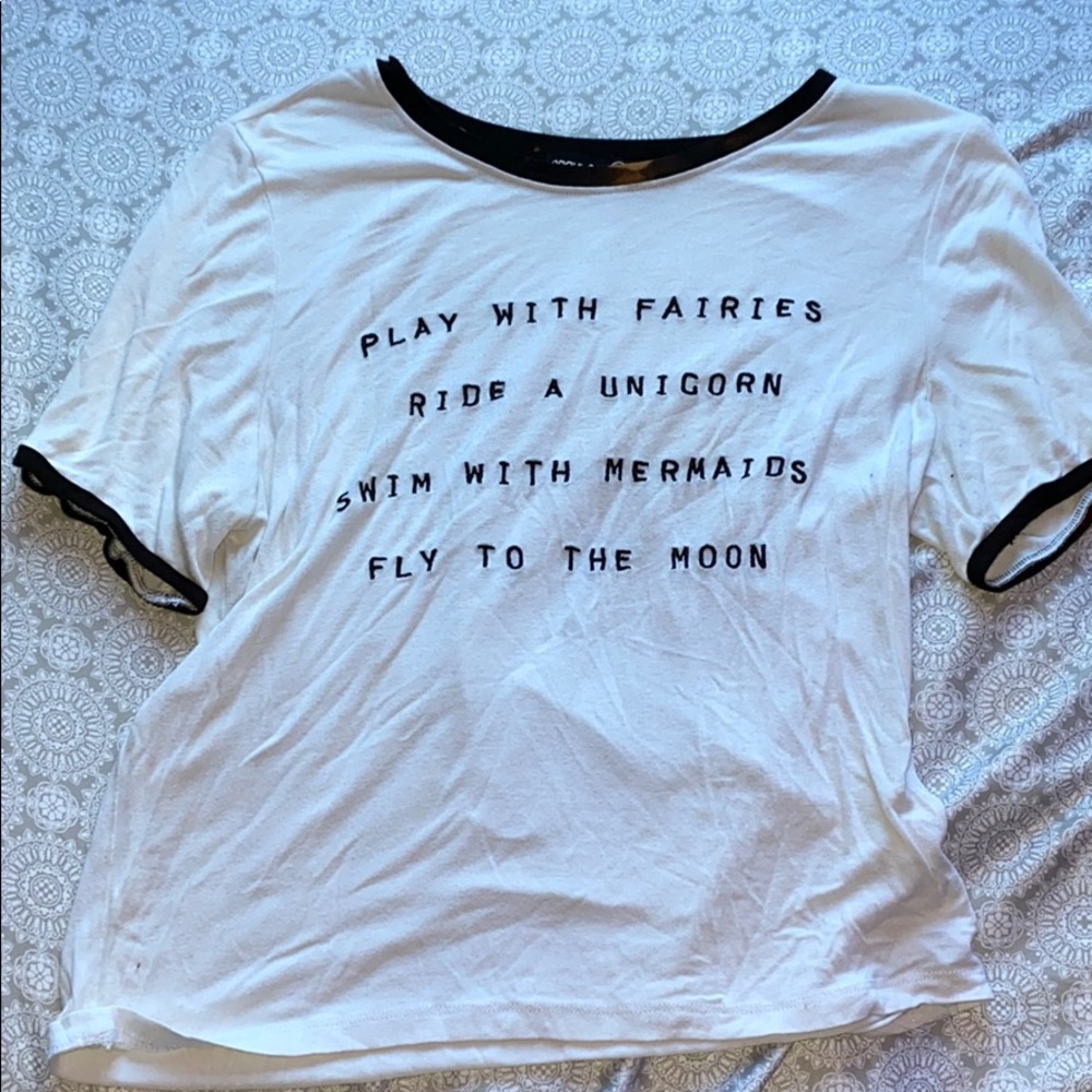 white crop top